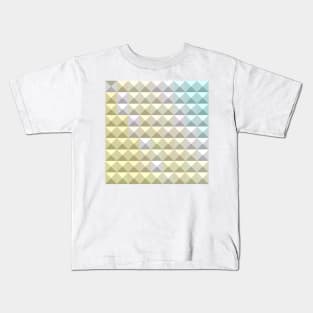 Light Khaki Yellow Abstract Low Polygon Background Kids T-Shirt